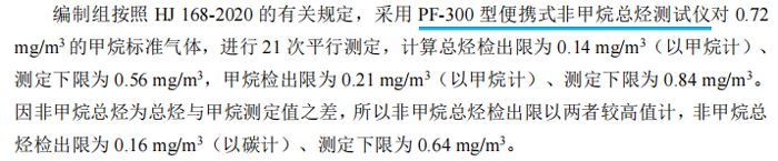 《固定污染源廢氣總烴、甲烷和非甲烷總烴的測(cè)定便攜式催化氧化-氫火焰離子化檢測(cè)器法》